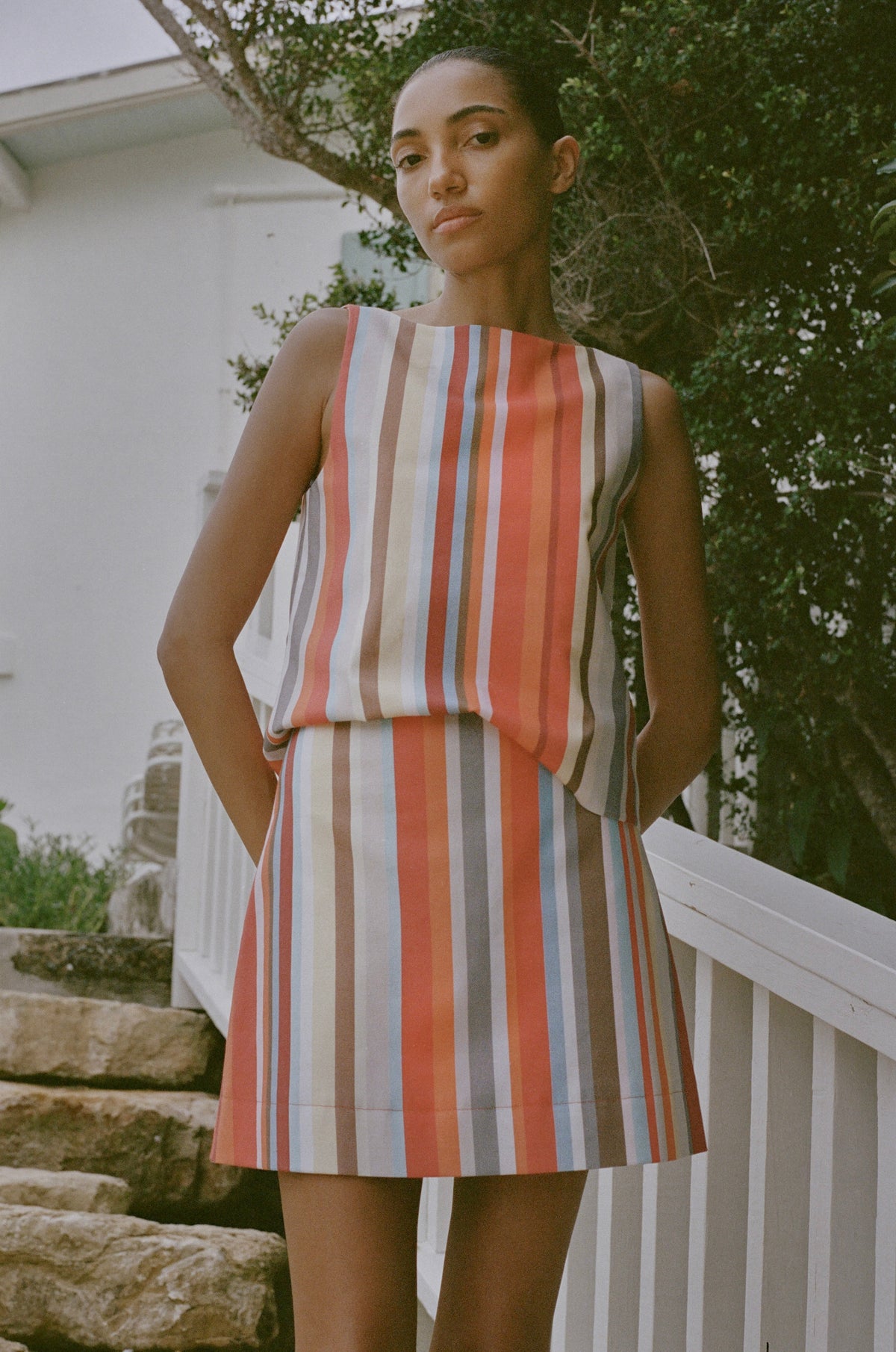 Mini Skirt in Vibrant Stripe