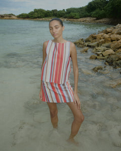 Mini Skirt in Vibrant Stripe