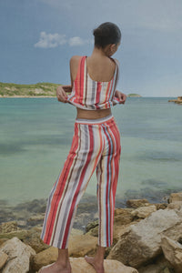Boatneck Top in Vibrant Stripe