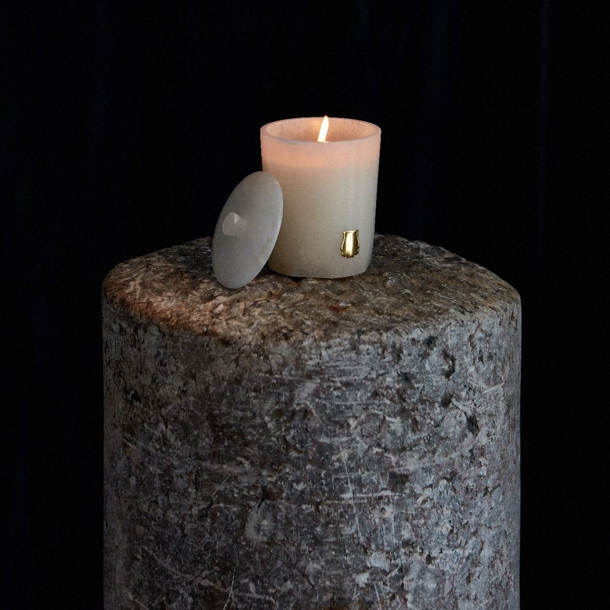 Alabaster Candle Holder and Candle