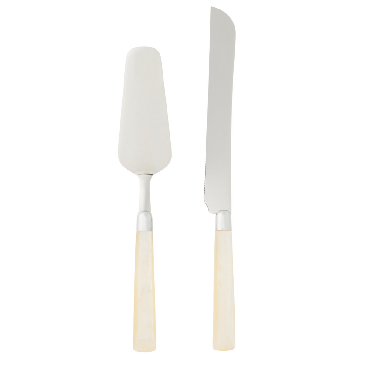 Colson Polished Silver & Ivory Cake Serving Set