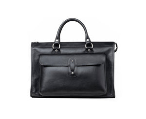 Vintage Black Leather Weekender Bag- Ghurka