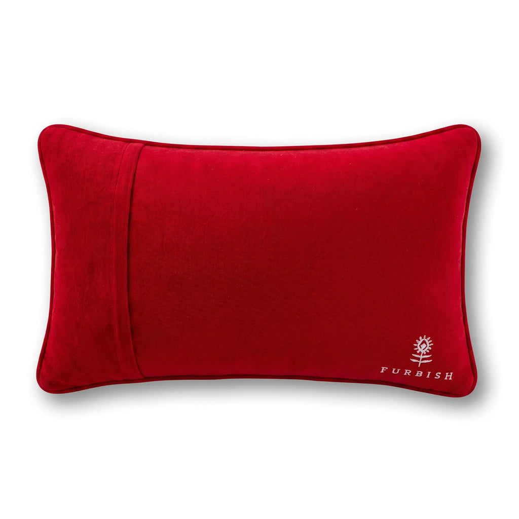 Control Freak Needlepoint Pillow - velvet back