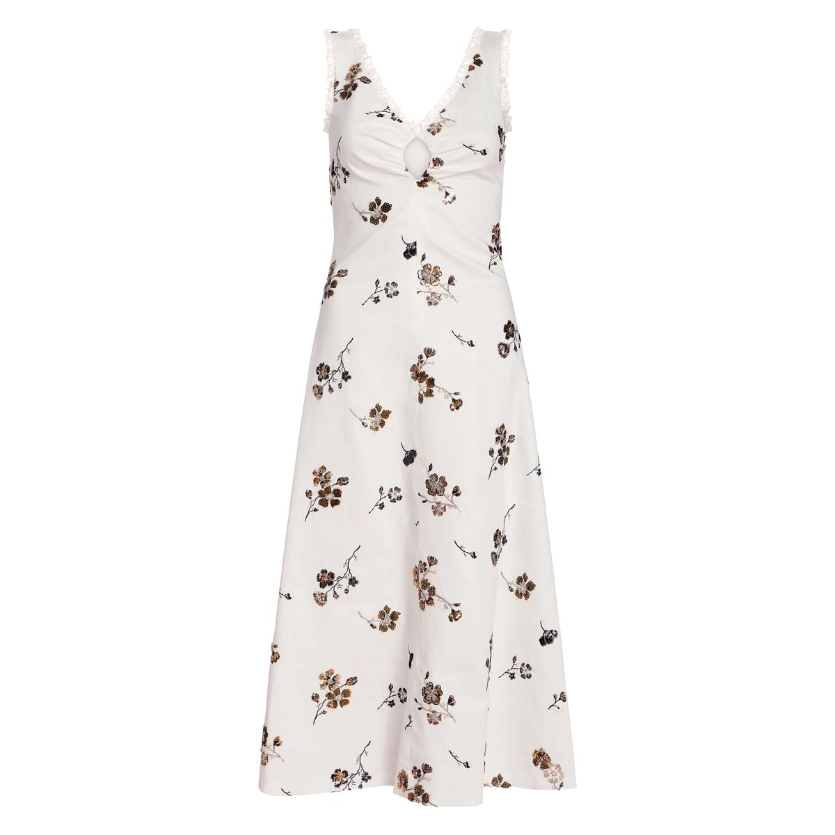 coquette-sequined-cotton-midi-dress