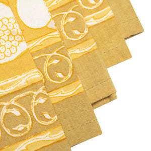 Forest Harvest Napkins Grey & Mustard, Set of 6