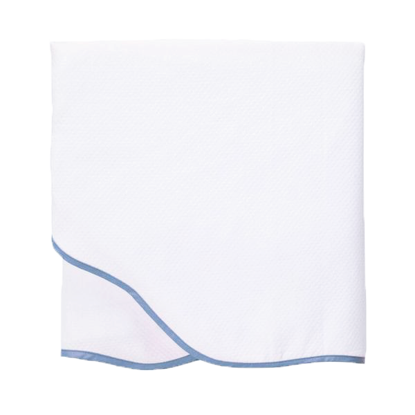 Cornflower Pique Scallop Bedding