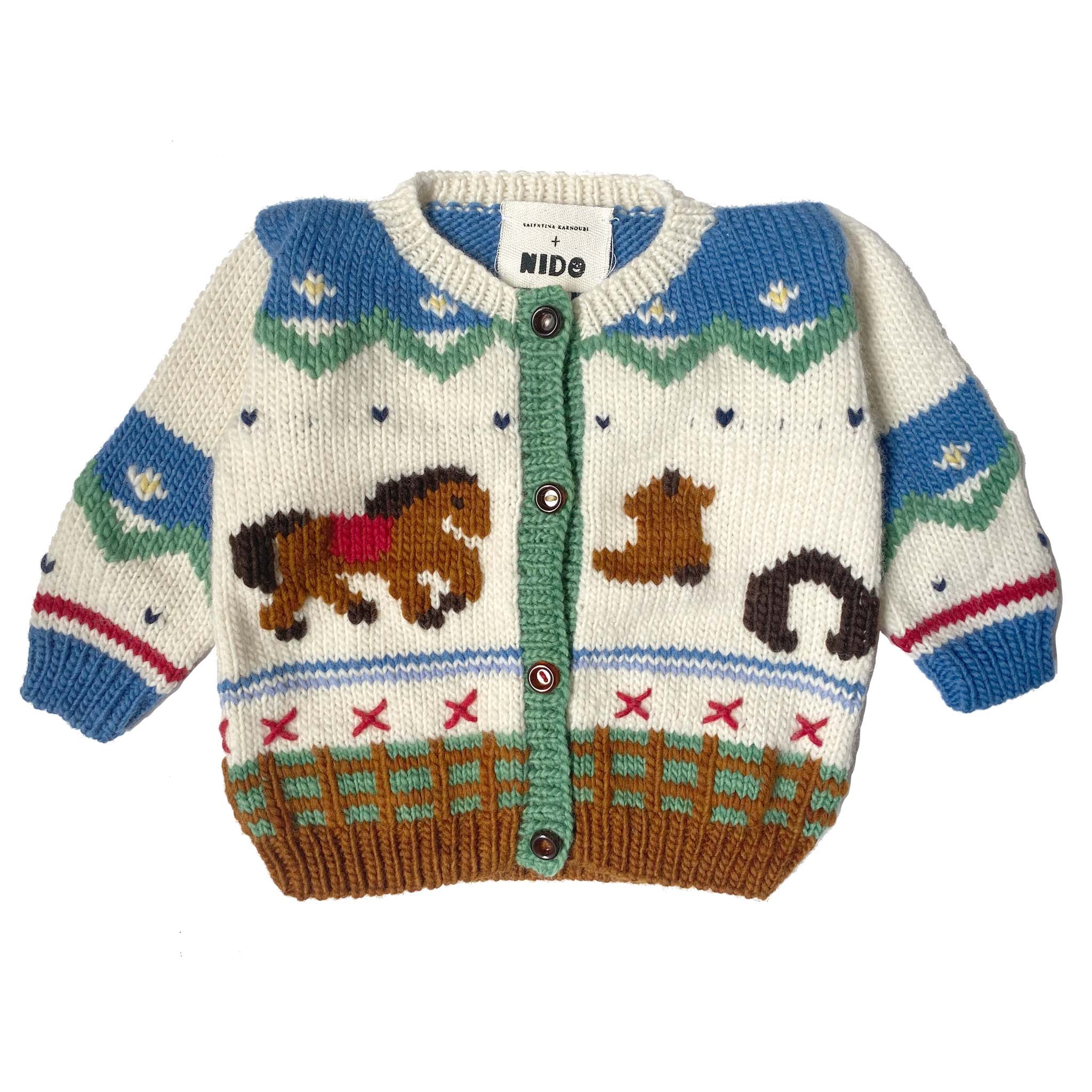 Cowboy Kids Cardigan - Green