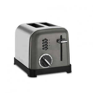 2-Slice Metal Classic Toaster in Black Stainless