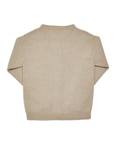 Beige sweater on a white background