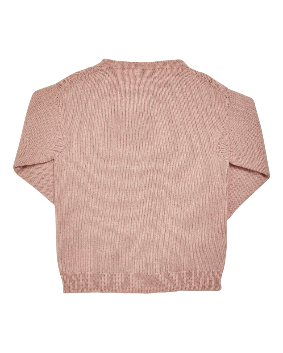 Pink sweater on a white background