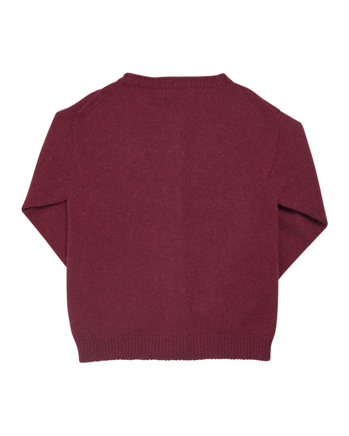 Maroon sweater on a white background