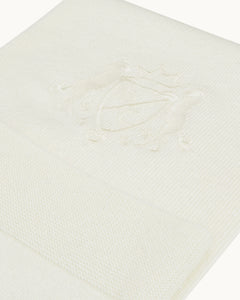 Crest Cashmere Blanket in Ivory