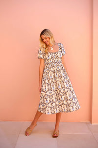 Positano Dress in Shell Print