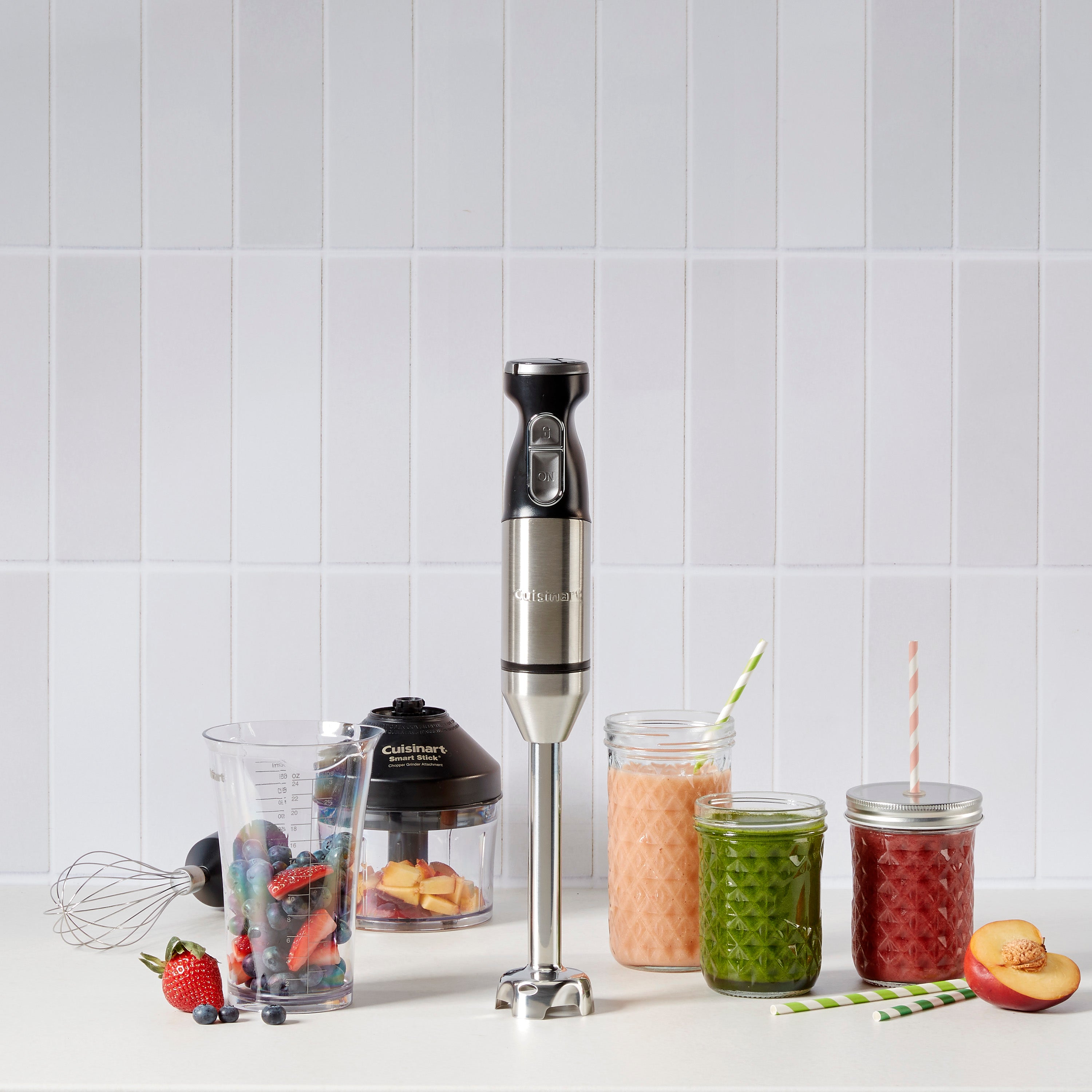 Smart Stick® Variable Speed Hand Blender with 3-Cup Chopper