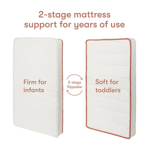 babyletto x Avocado Dual-stage, Organic & Non-Toxic Crib Mattress in White