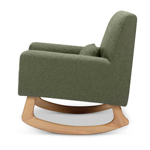 Sleepytime Rocker in Olive Boucle with Light Legs