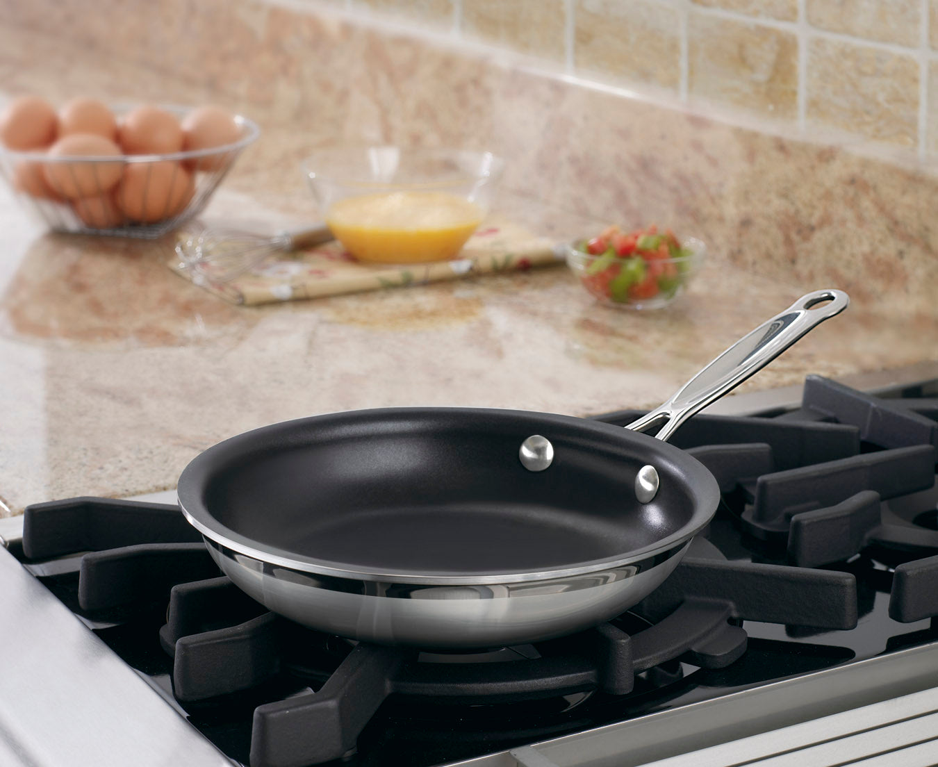 MultiClad Pro Triple Ply Stainless Cookware 8" Nonstick Skillet in Stainless Steel