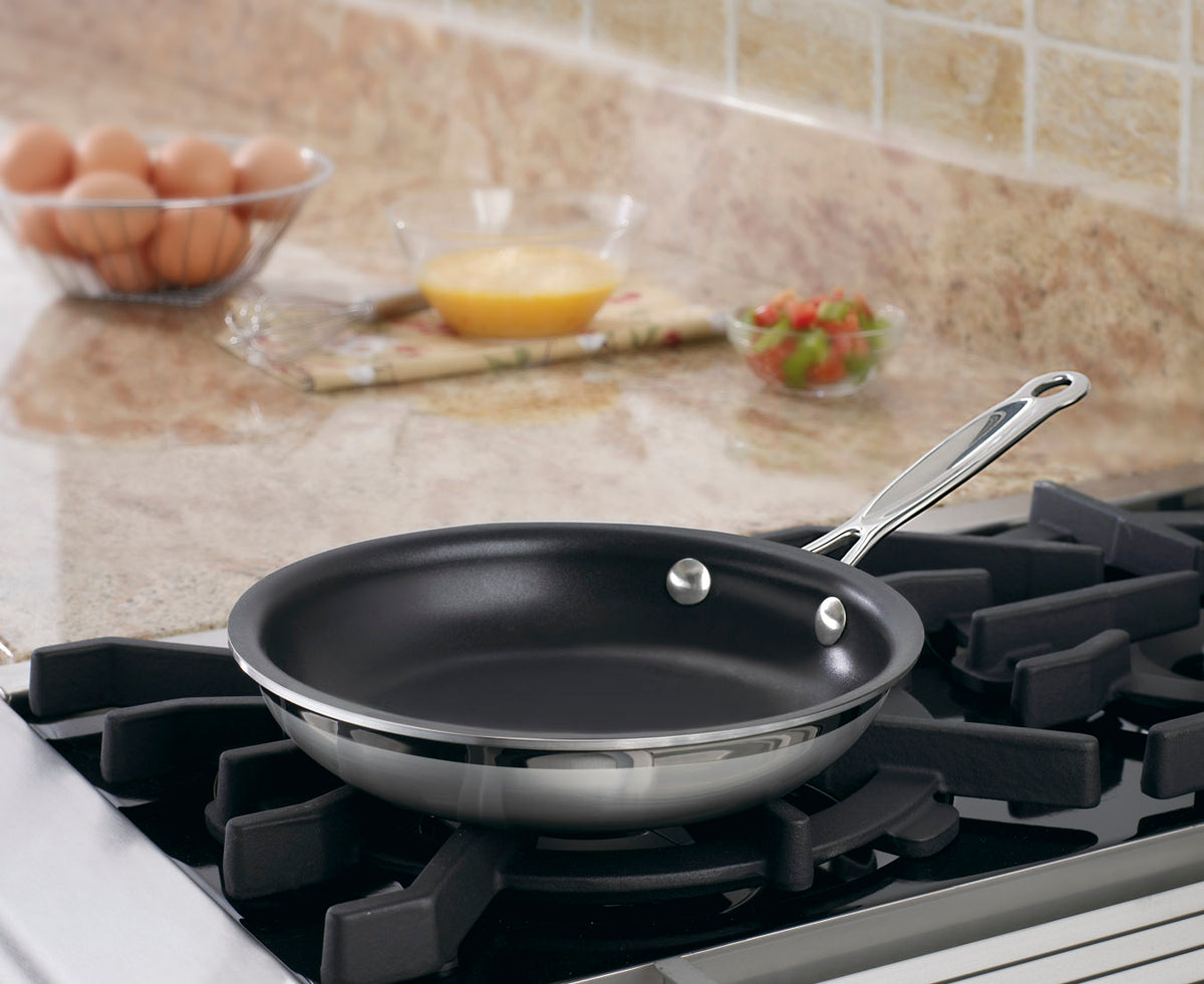 MultiClad Pro Triple Ply Stainless Cookware 8" Nonstick Skillet in Stainless Steel