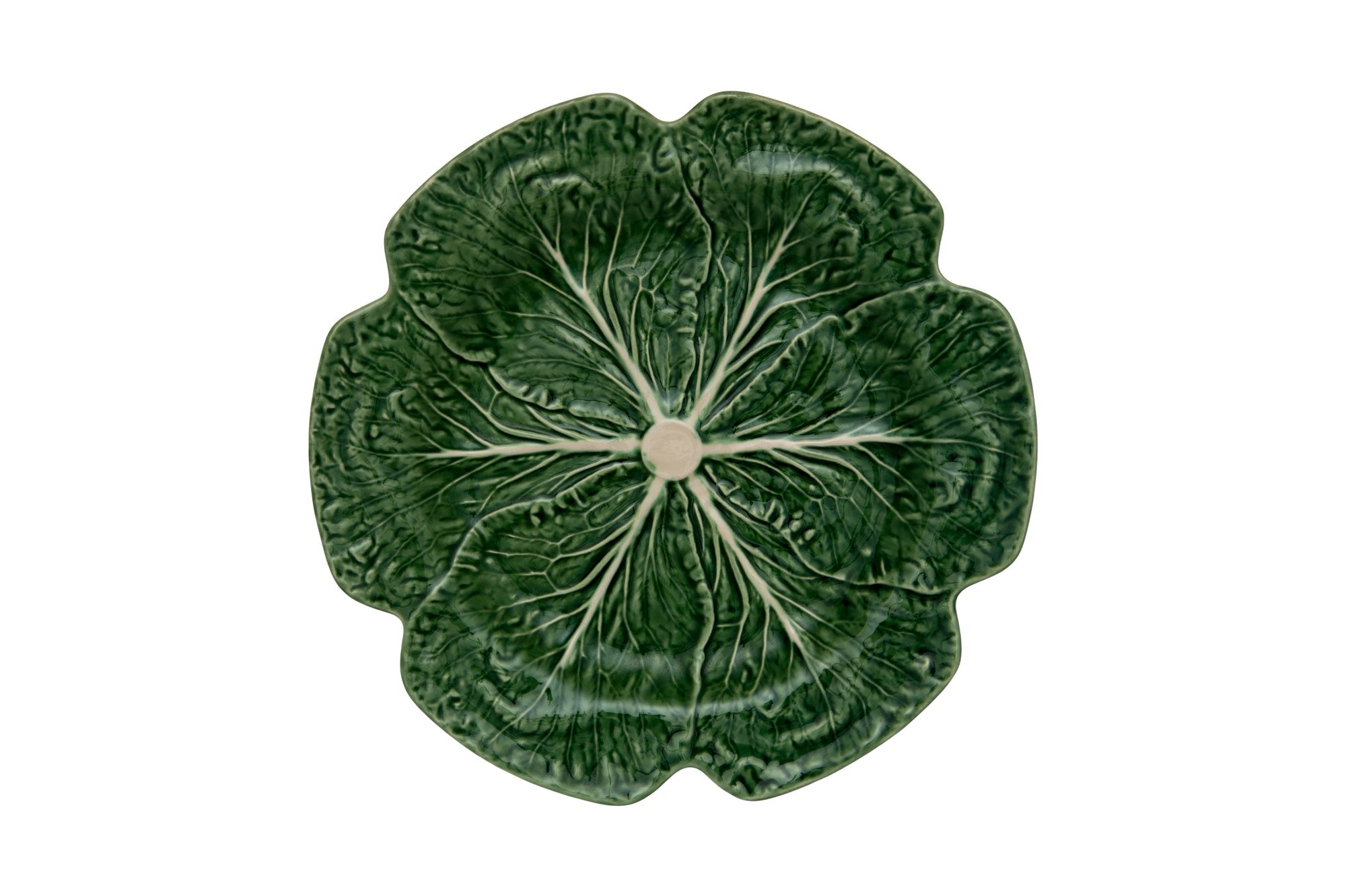 BORDALLO PINHEIRO CABBAGE CHARGER PLATE IN GREEN, SET OF 2