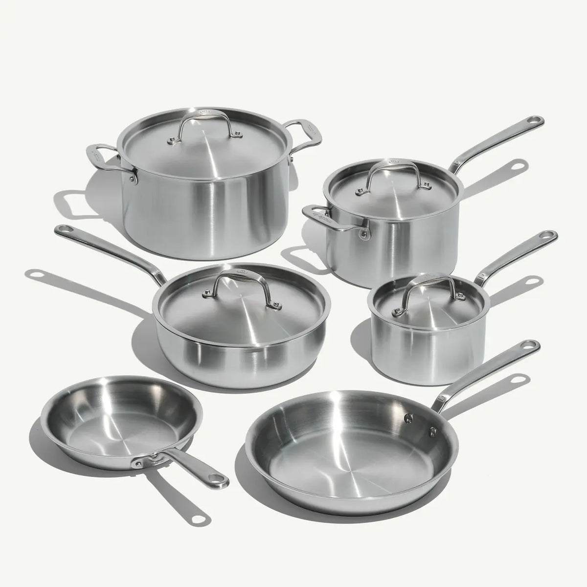 10-Piece Stainless Steel 5-Ply Cookware Set