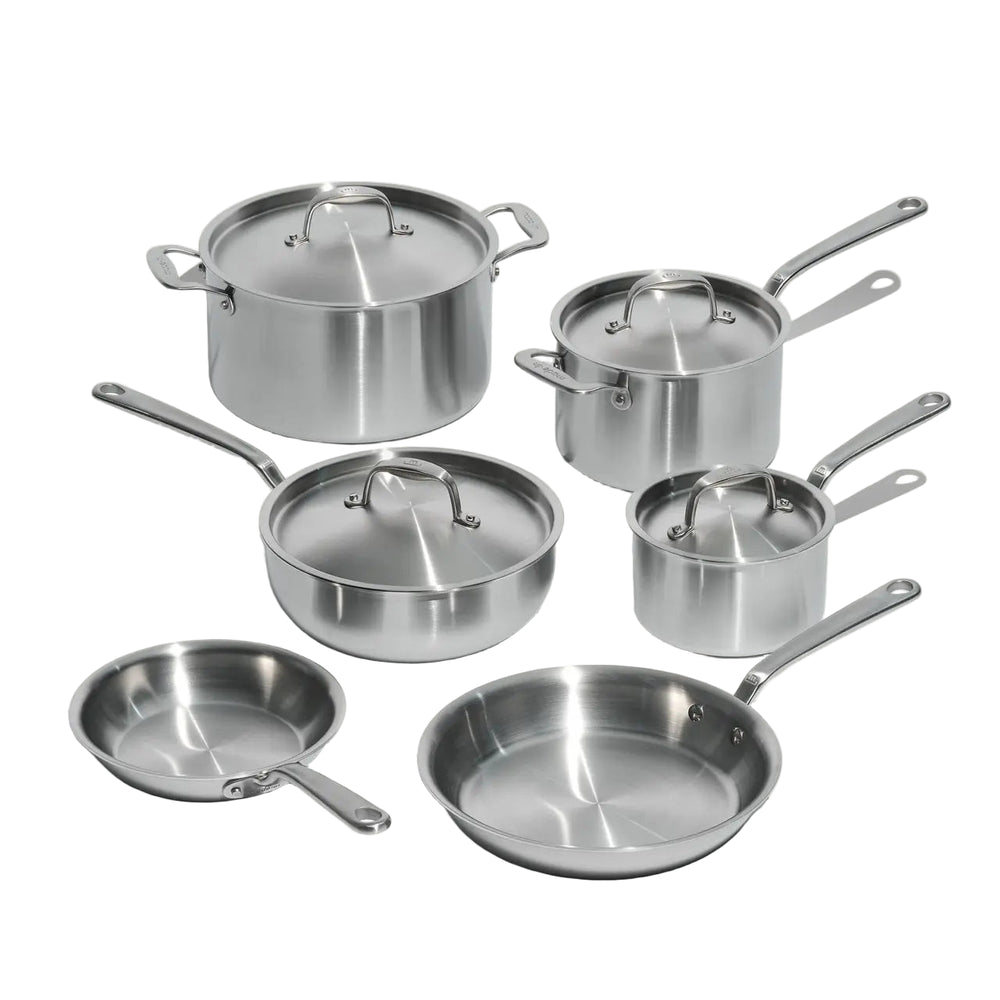Stainless Clad Cookware, Set of 10