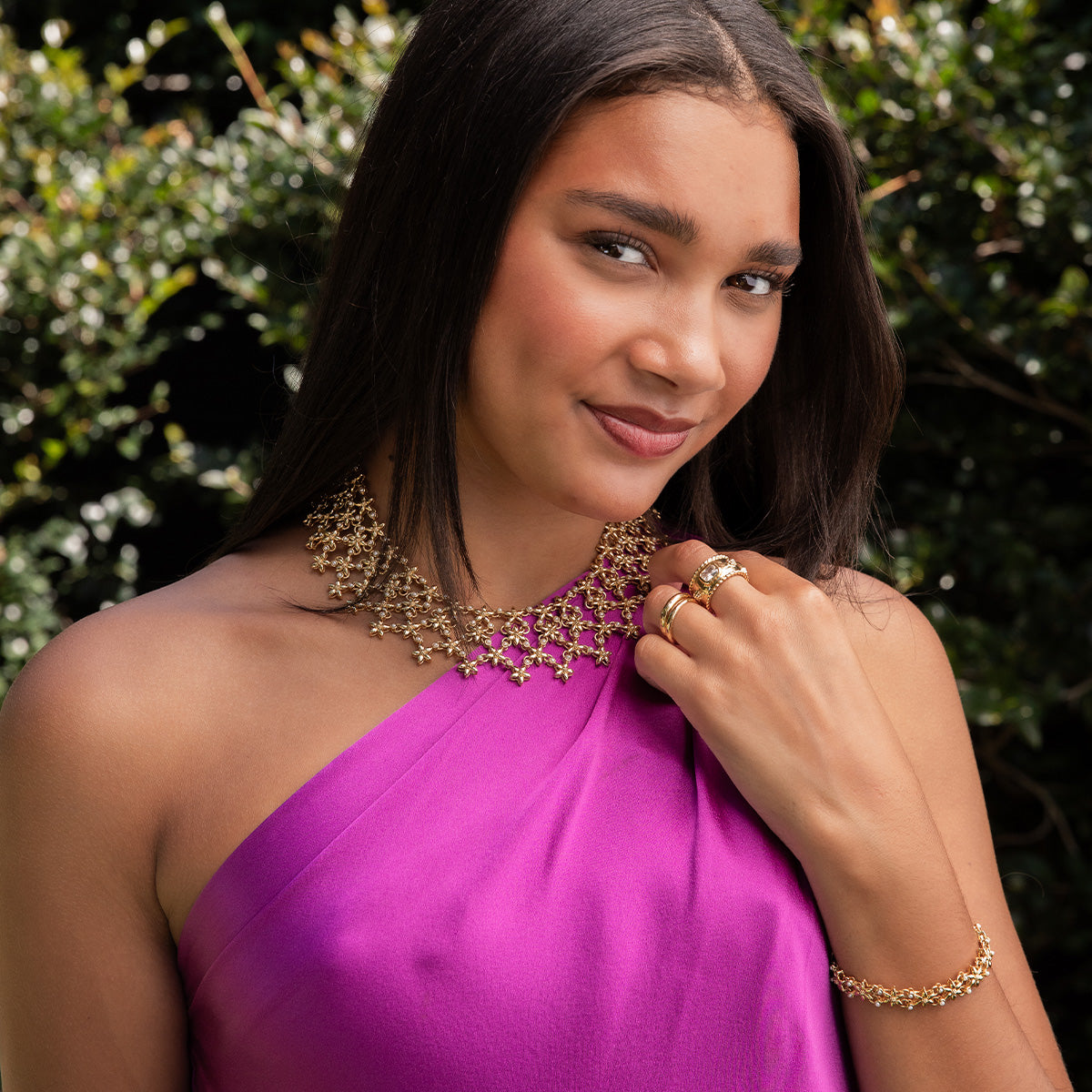 Jasmine Cascade Necklace in Pearl