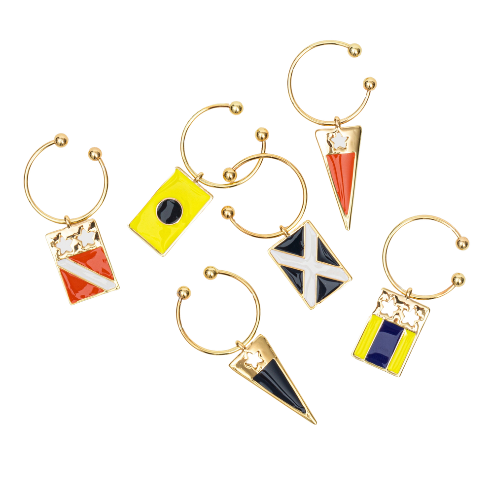Nautical Wine Charms, Set of 6