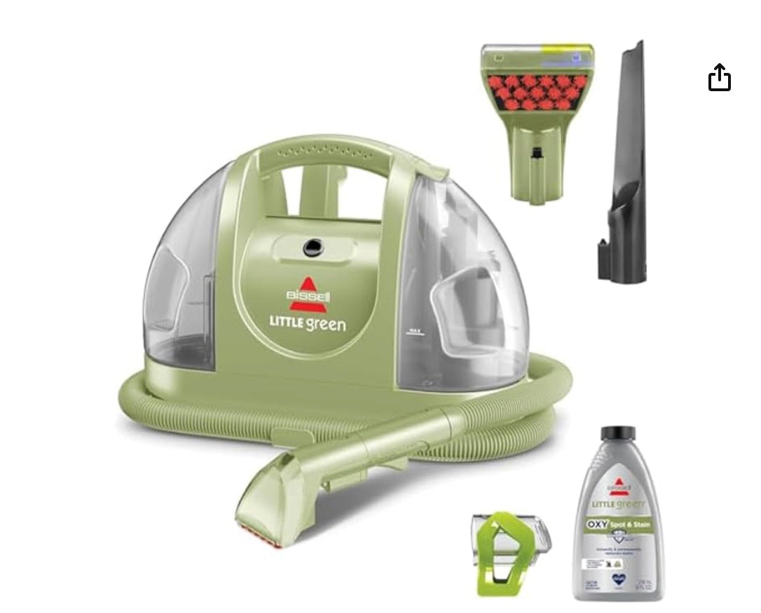 BISSELL Little Green Multi-Purpose Portable Carpet and Upholstery Cleaner, Car and Auto Detailer, with Exclusive Specialty Tools, Green, 1400B