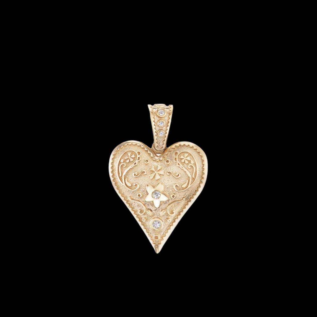 Medium Southwestern Heart Charm