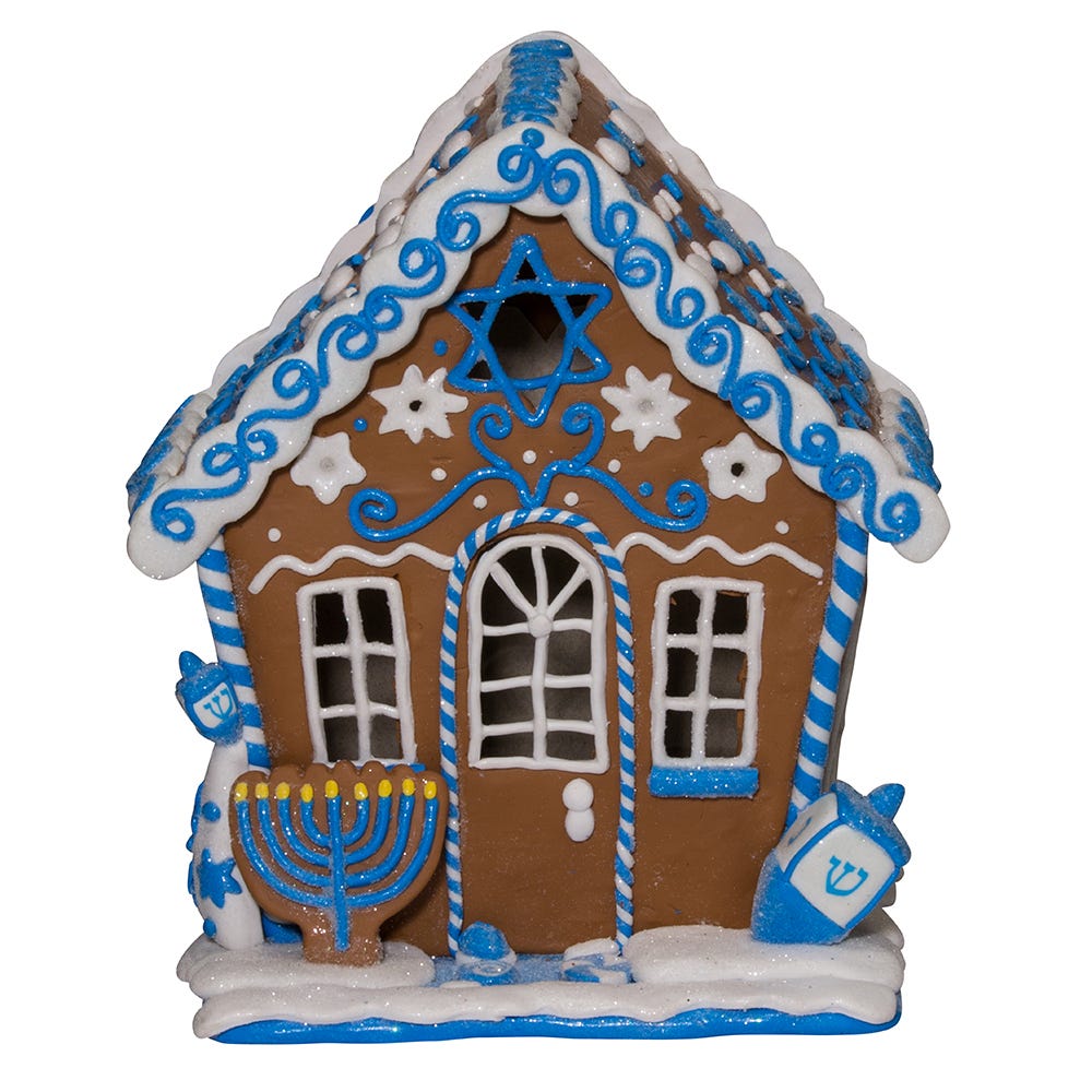 Hanukkah Gingerbread House Tablepiece