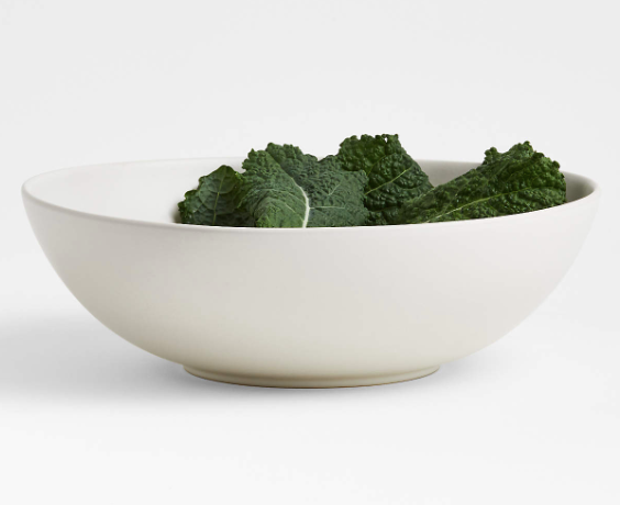 Craft Linen Cream Large Stoneware Serving Bowl