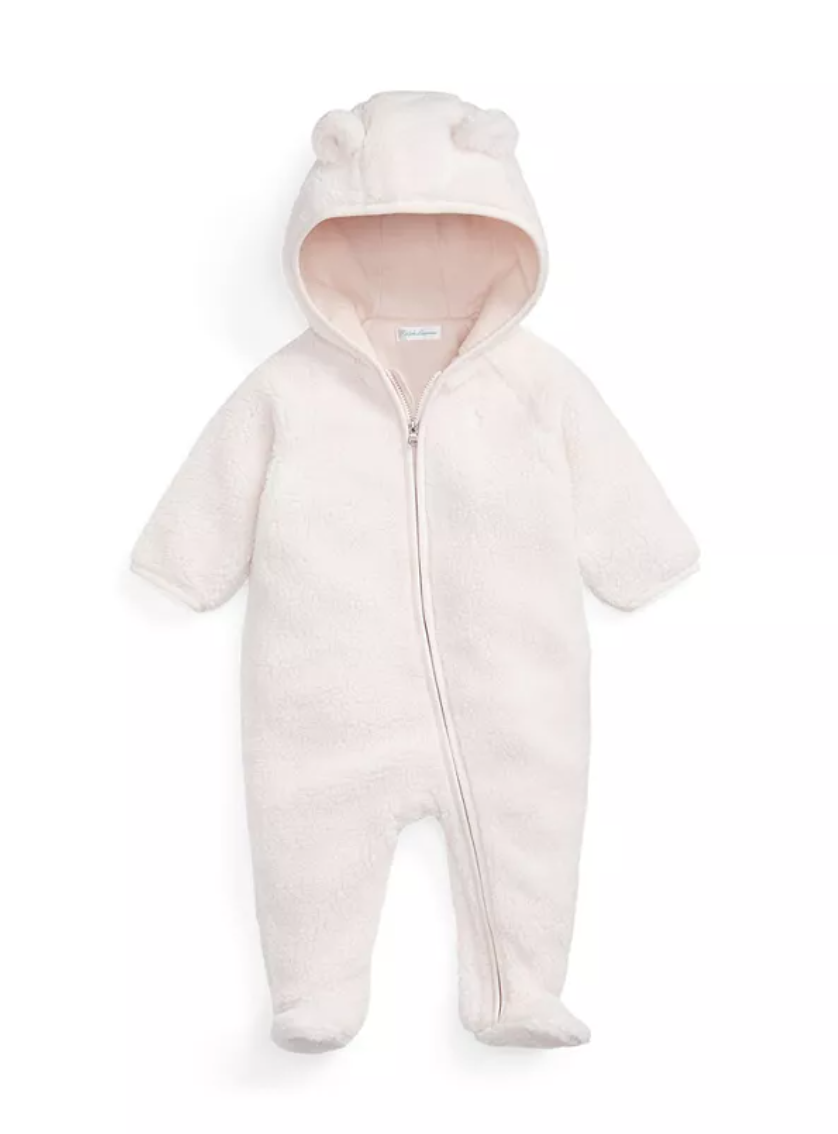 Baby Girls' Bear Ear Bunting