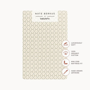 Mini Crib Sheet in GOTS Certified Organic Brushed Cotton by Nate Berkus in Juniper Star