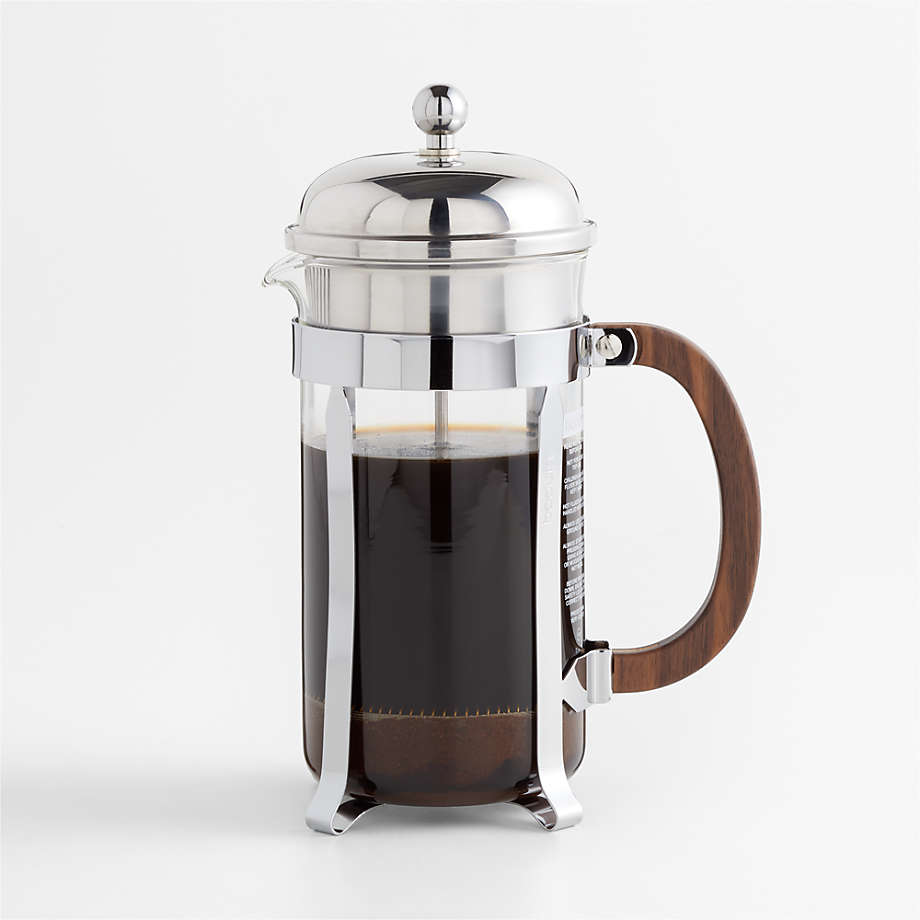 Chambord Stainless Steel 34-Oz. French Press with Wood Handle