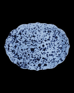 Speckled Serving Plate in Blue