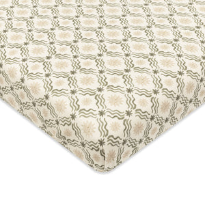 Mini Crib Sheet in GOTS Certified Organic Brushed Cotton by Nate Berkus in Juniper Star