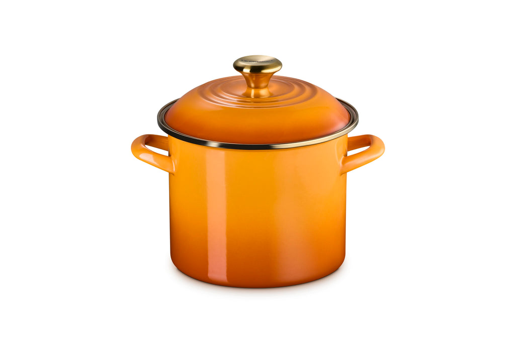 Le Creuset Classic Round Stockpot with Gold Rim , 6 qt., Persimmon