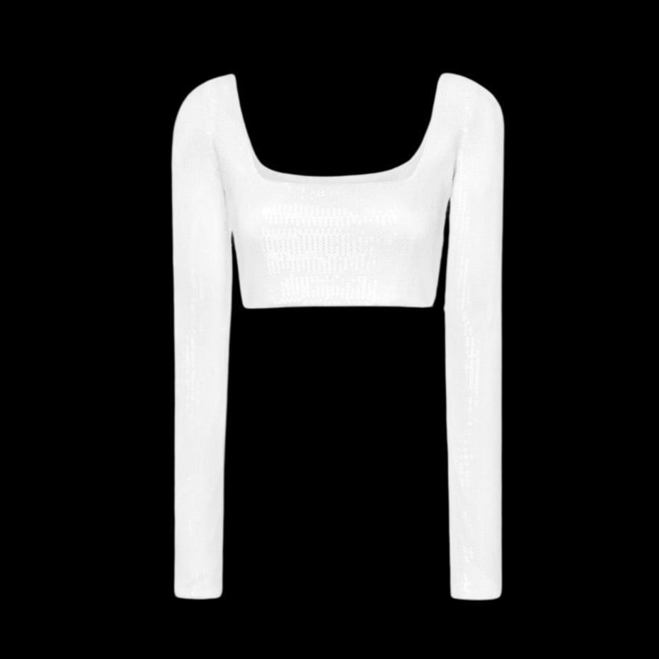 Beating Heart Long Sleeve Top in Off White