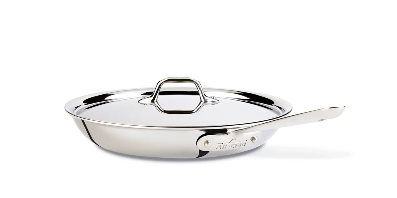 D3 Stainless Steel 12" Fry Pan with Lid