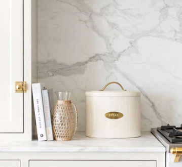 Brass Detailed Metal Bread Box
