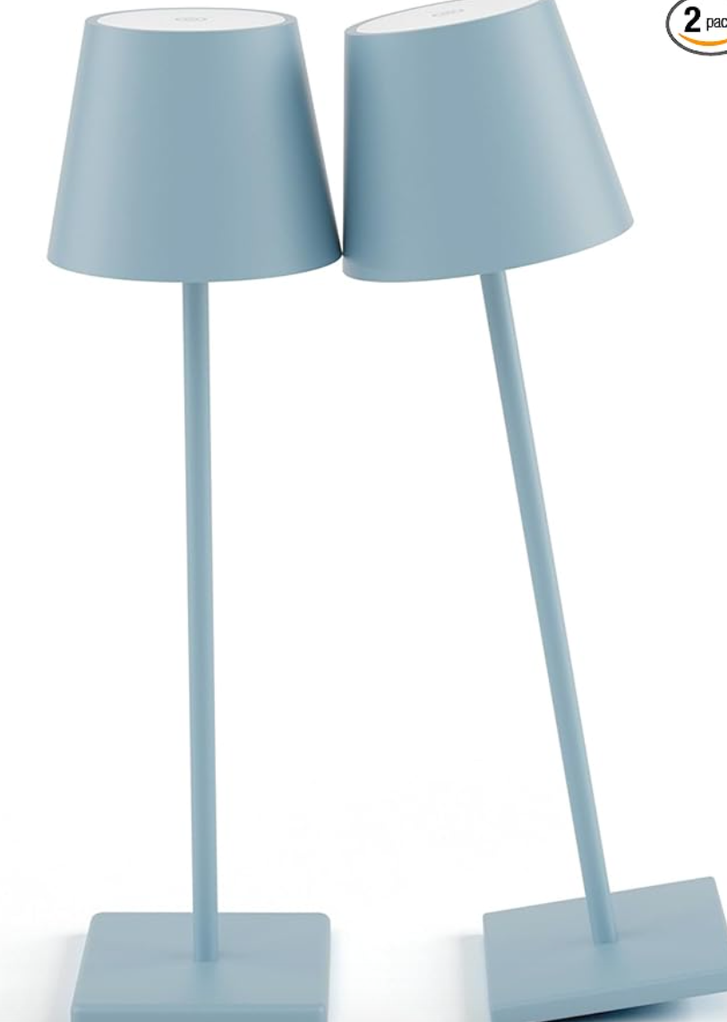 2 Pack ReChargeable LED Table Lamp (Blue)