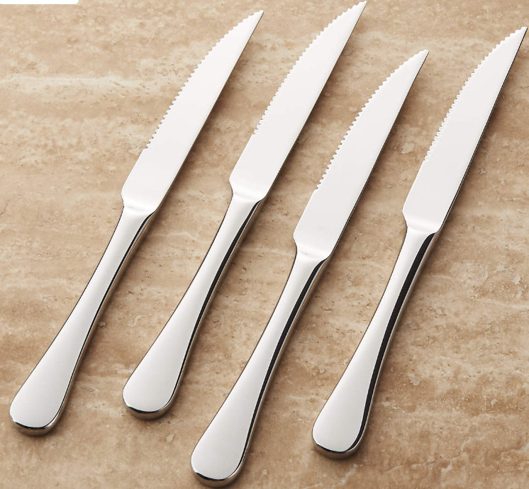 Caesna Mirror Steak Knives, Set of 4