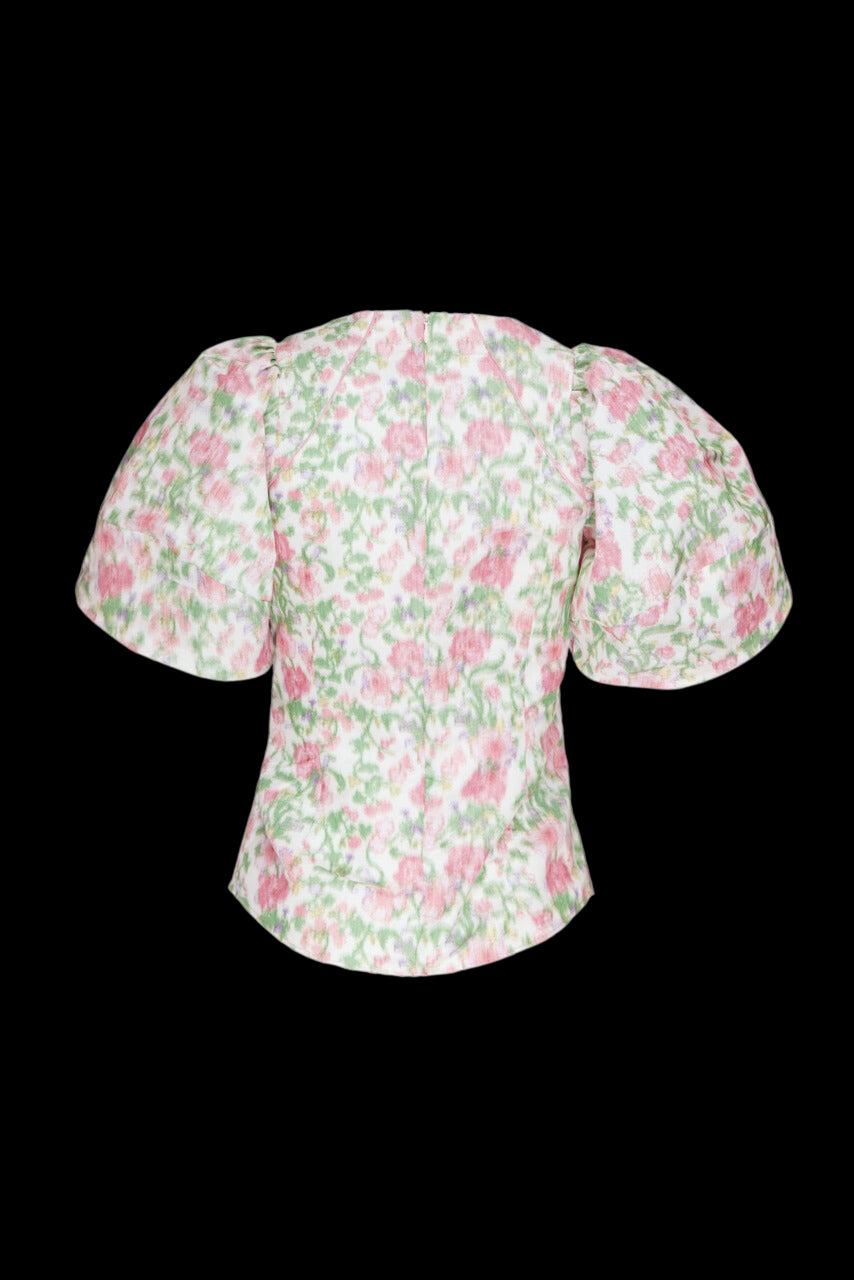 Dexter Top in Pink and Green Tigerlily