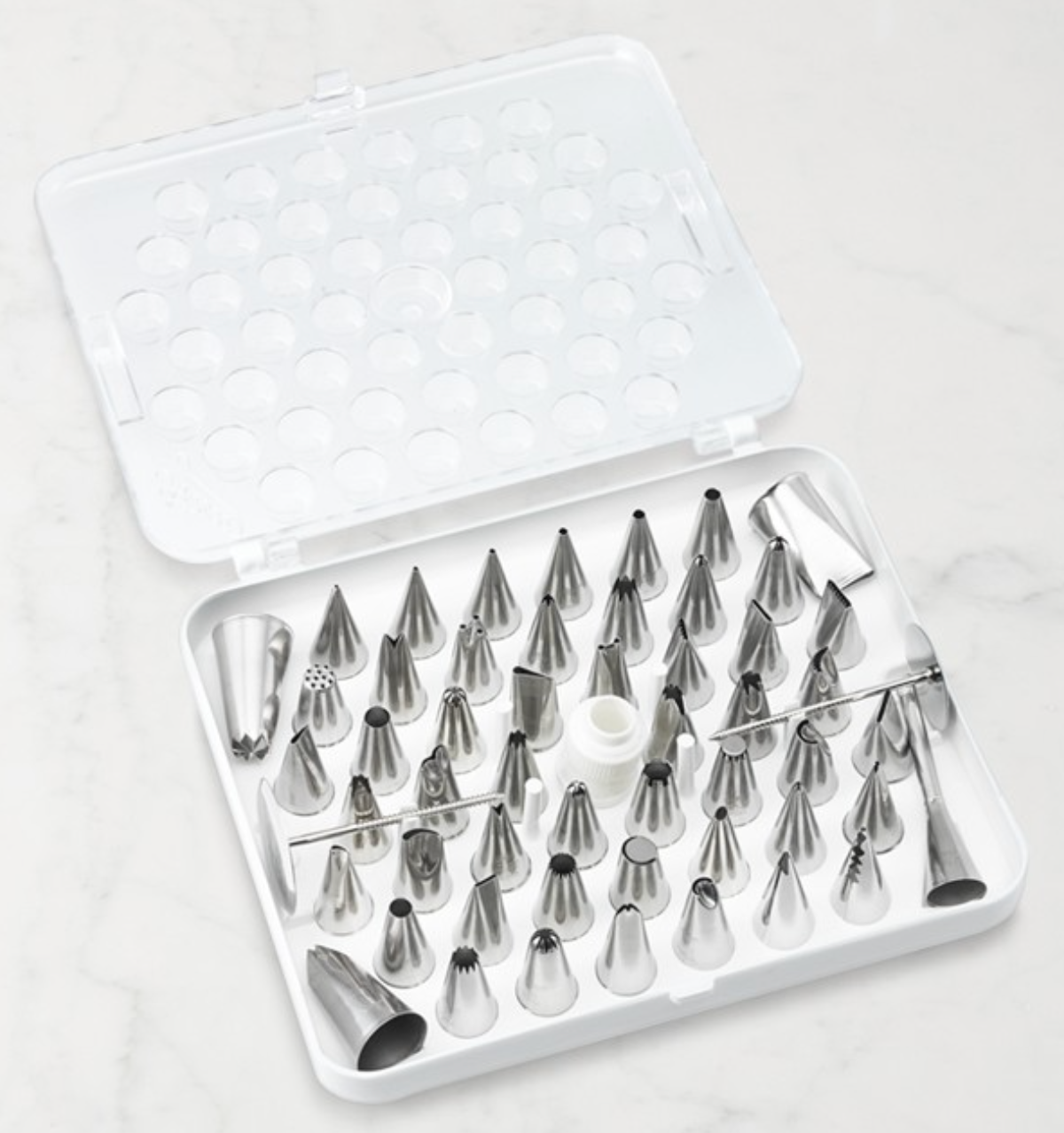 Ateco Stainless Steel Decorating Tips and Storage Case, Set of 55