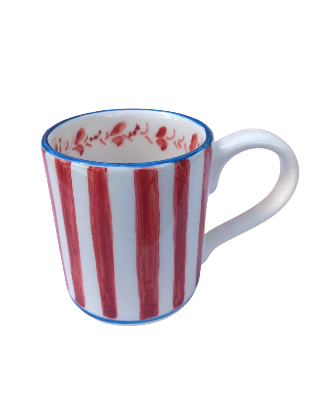 Red Ceramic Mug, Set of 6