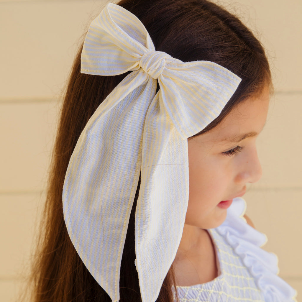 Annie Bow in Yellow Stripes