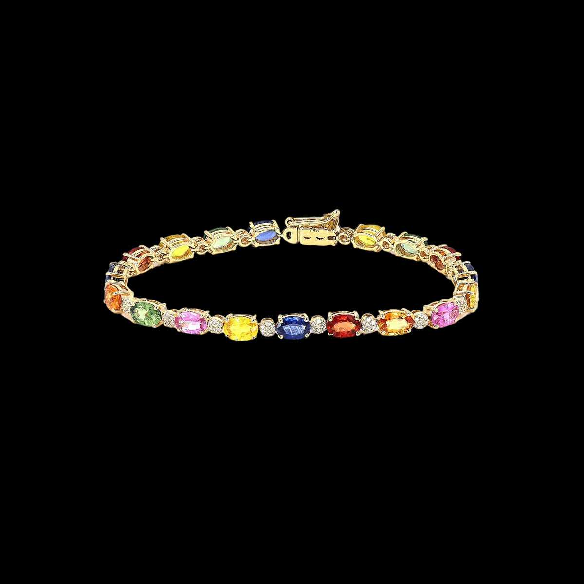 Zoya Multicolor Sapphire and Diamond Bracelet