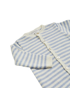 Dalton Romper in Dusty Blue Stripe