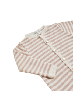 Dalton Romper in Dusty Pink Stripe