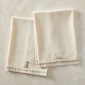 Daphne Embroidered Tea Towels (Set of 2)